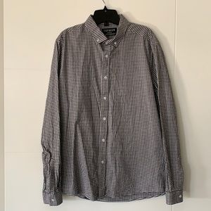 Topshop Topman Long Sleeve Houndstooth button down